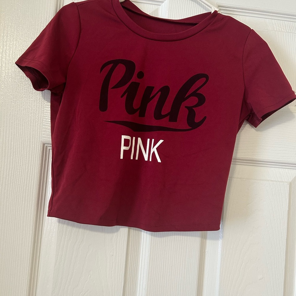 PINK Victoria's Secret Kids Tee - Burgundy